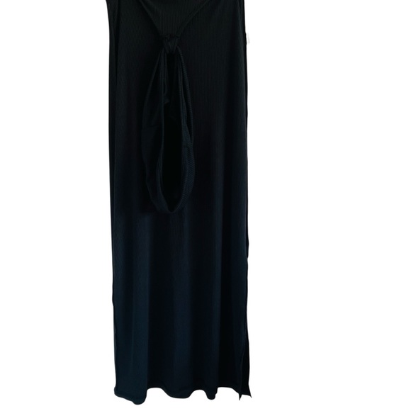 Edit By Nine Black Cut Out Slit Maxi Dress - Picture 3 of 6